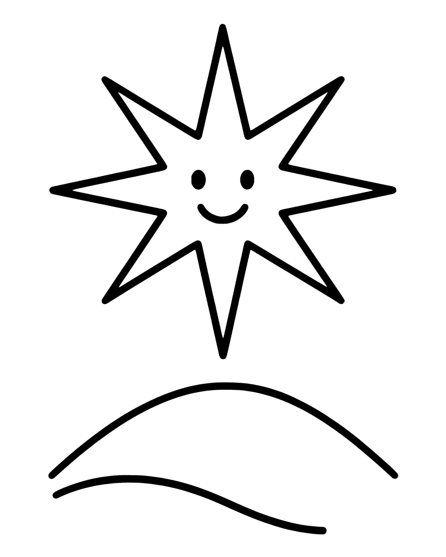 Easy A Star Will Come coloring page for ages 2–4