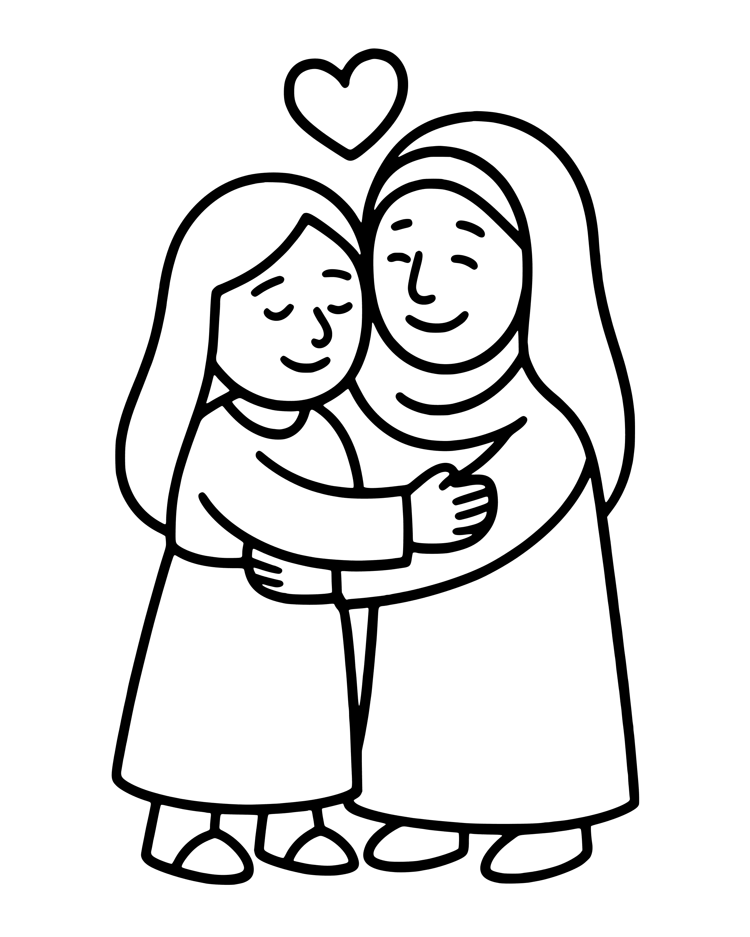 Easy Mary Visits Elizabeth coloring page