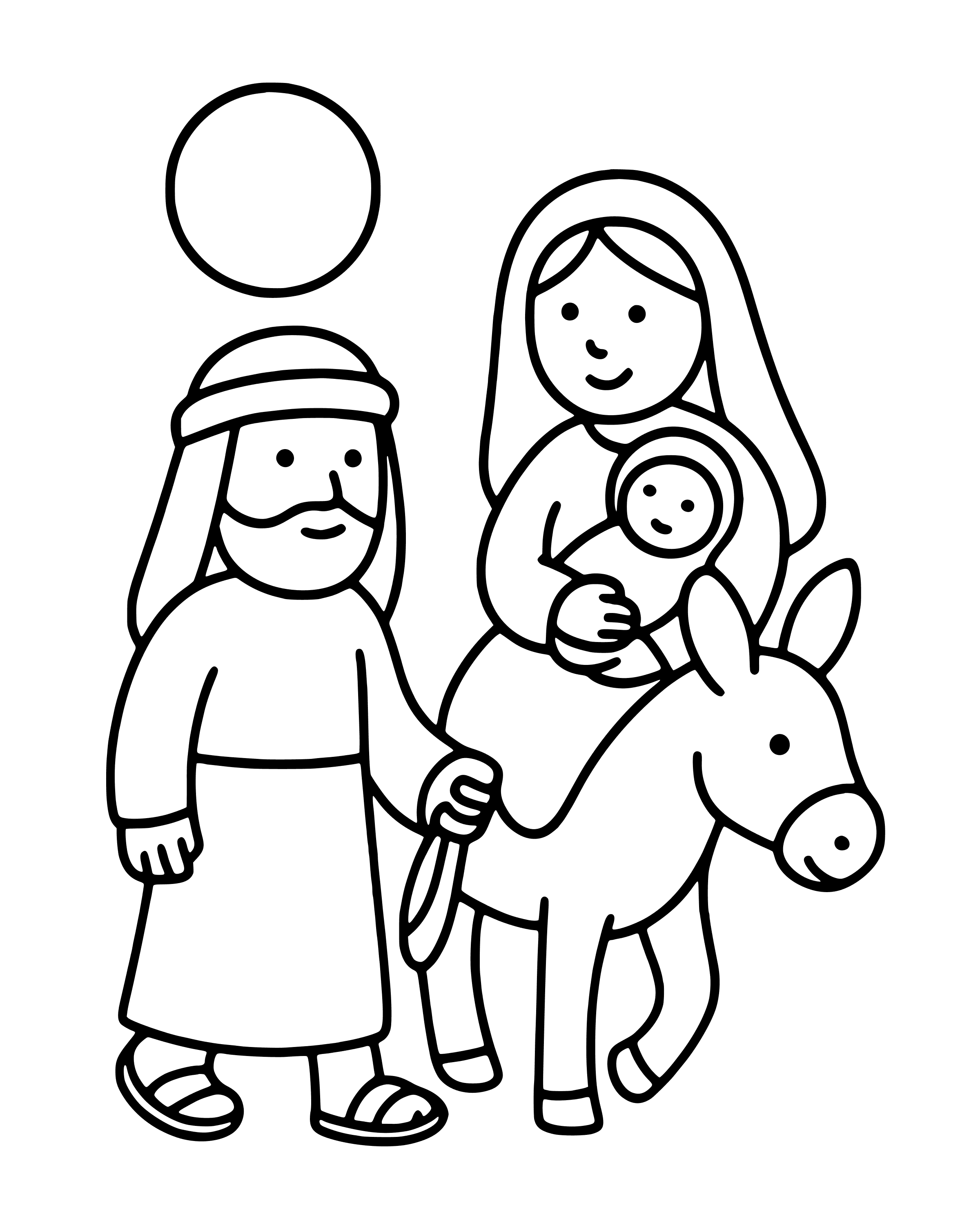 Easy The Escape to Egypt coloring page