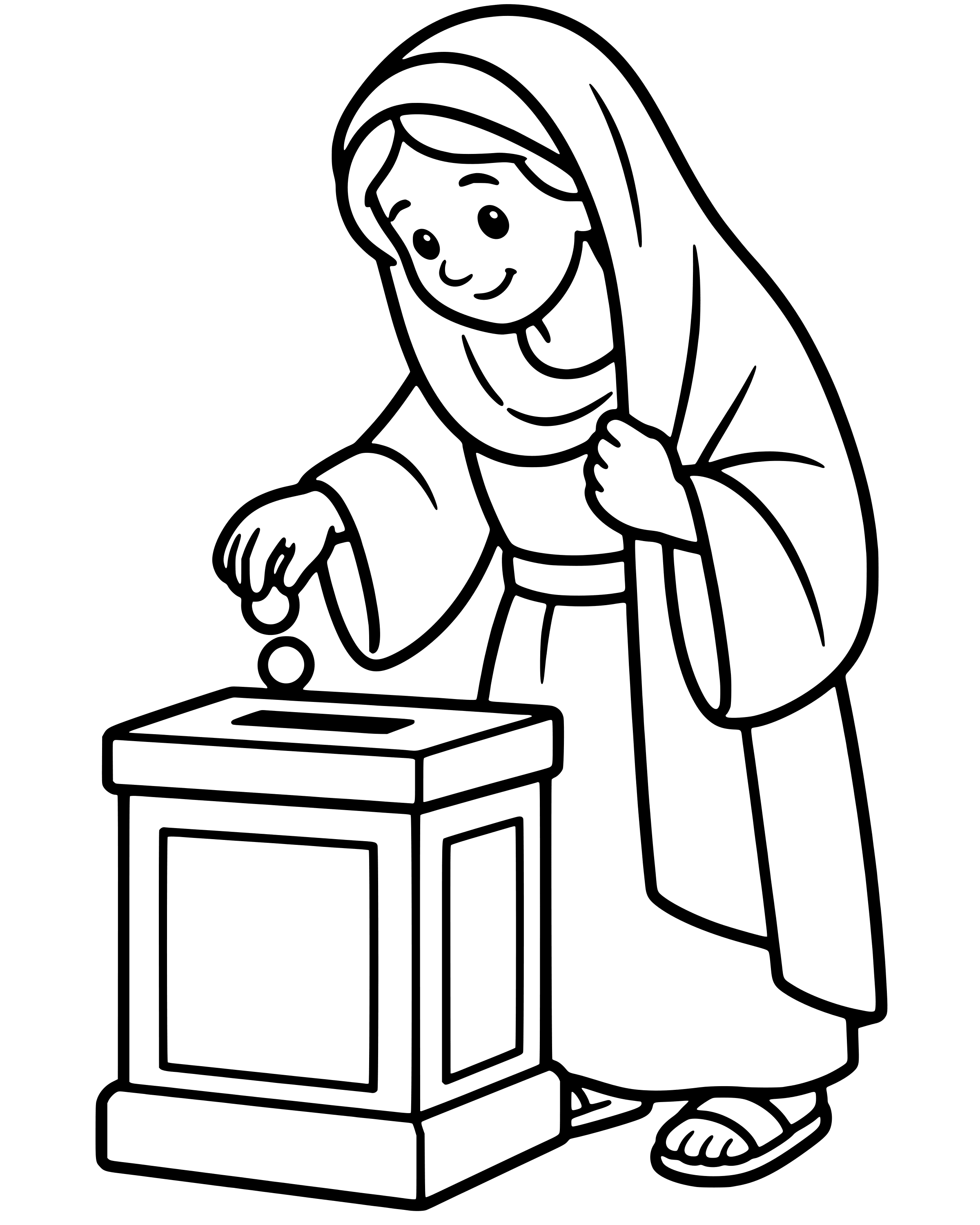 The Widow's Two Small Coins, easy printable coloring page for ages 2–4