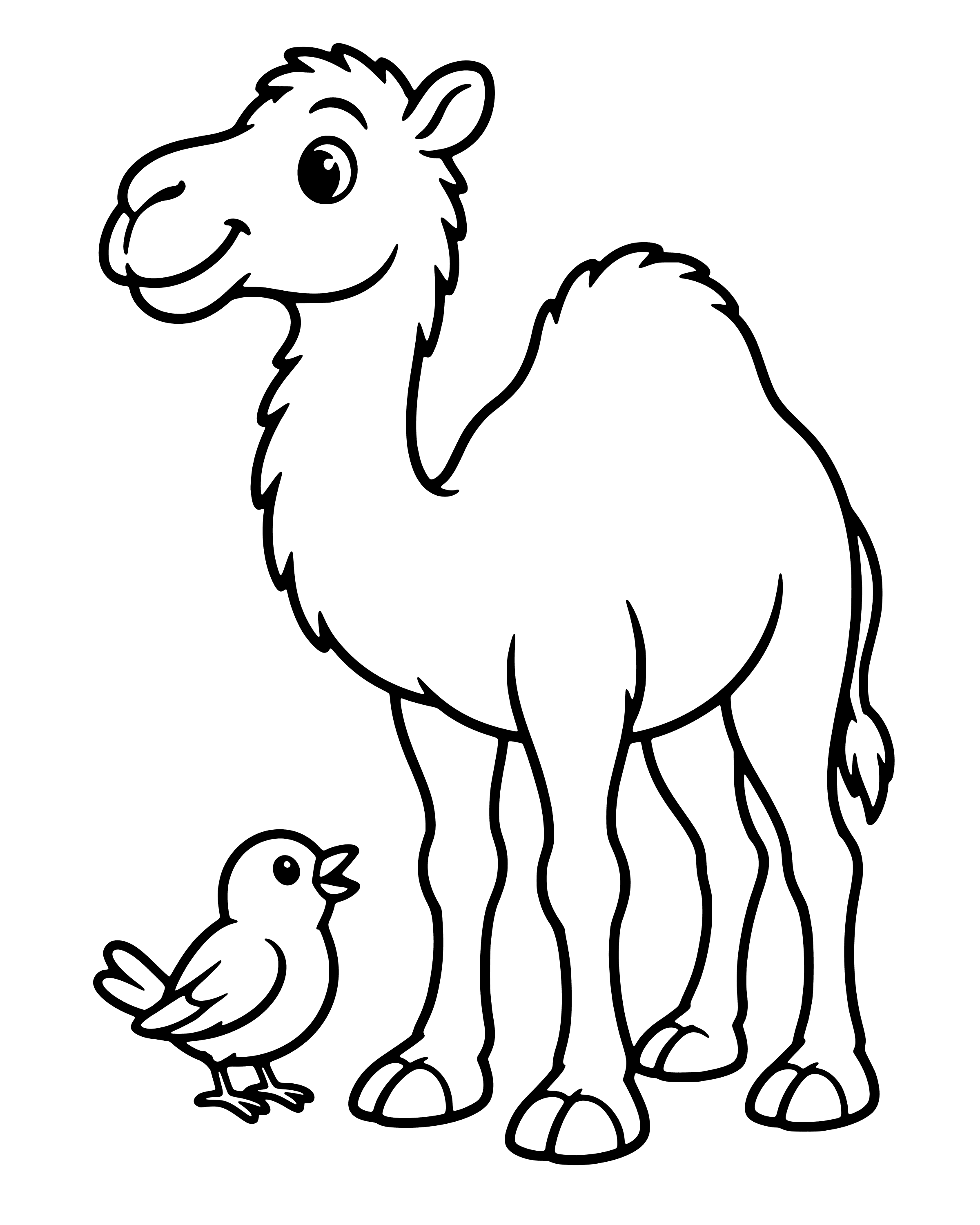 Easy Adam Names the Animals coloring page