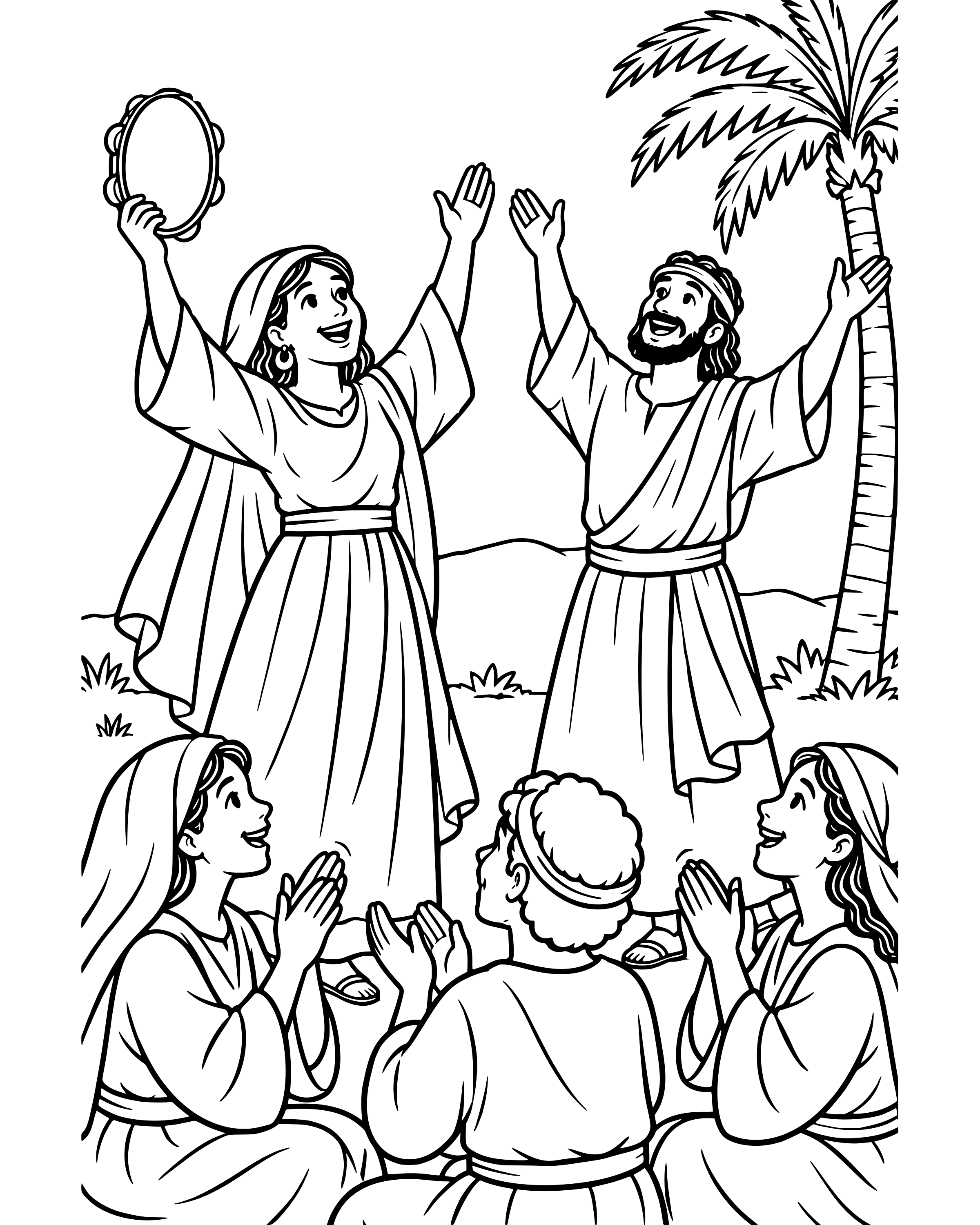 Detailed Deborah's Song coloring page