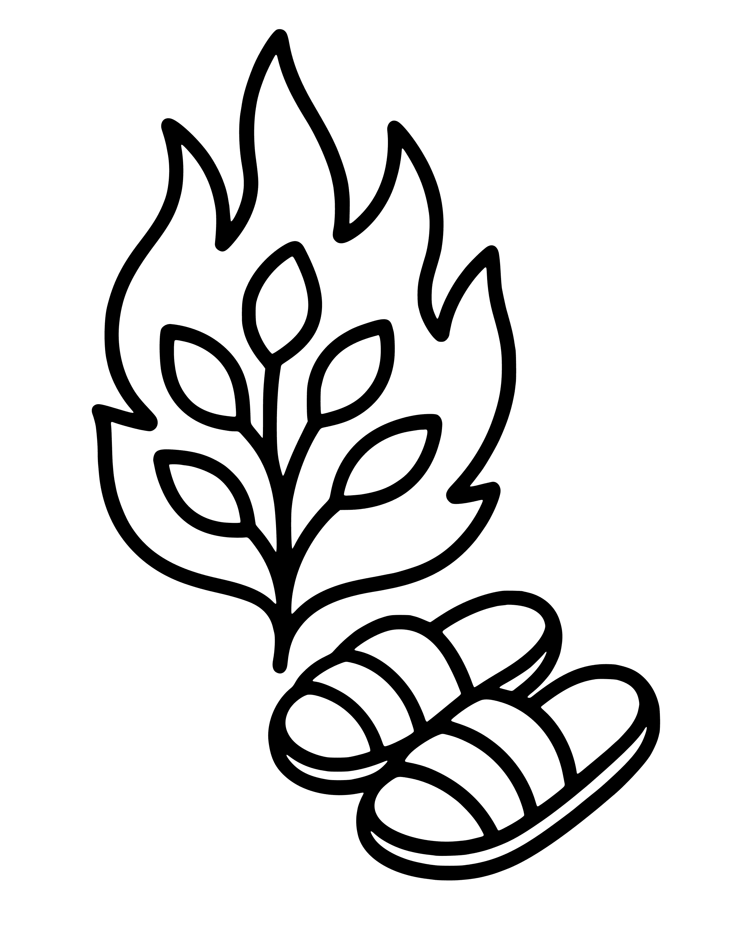 Easy The Burning Bush coloring page