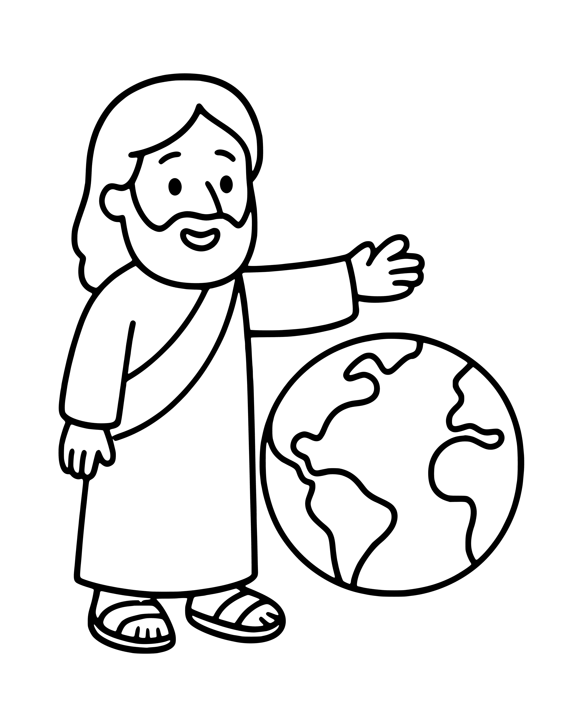 Easy Go and Tell the World coloring page