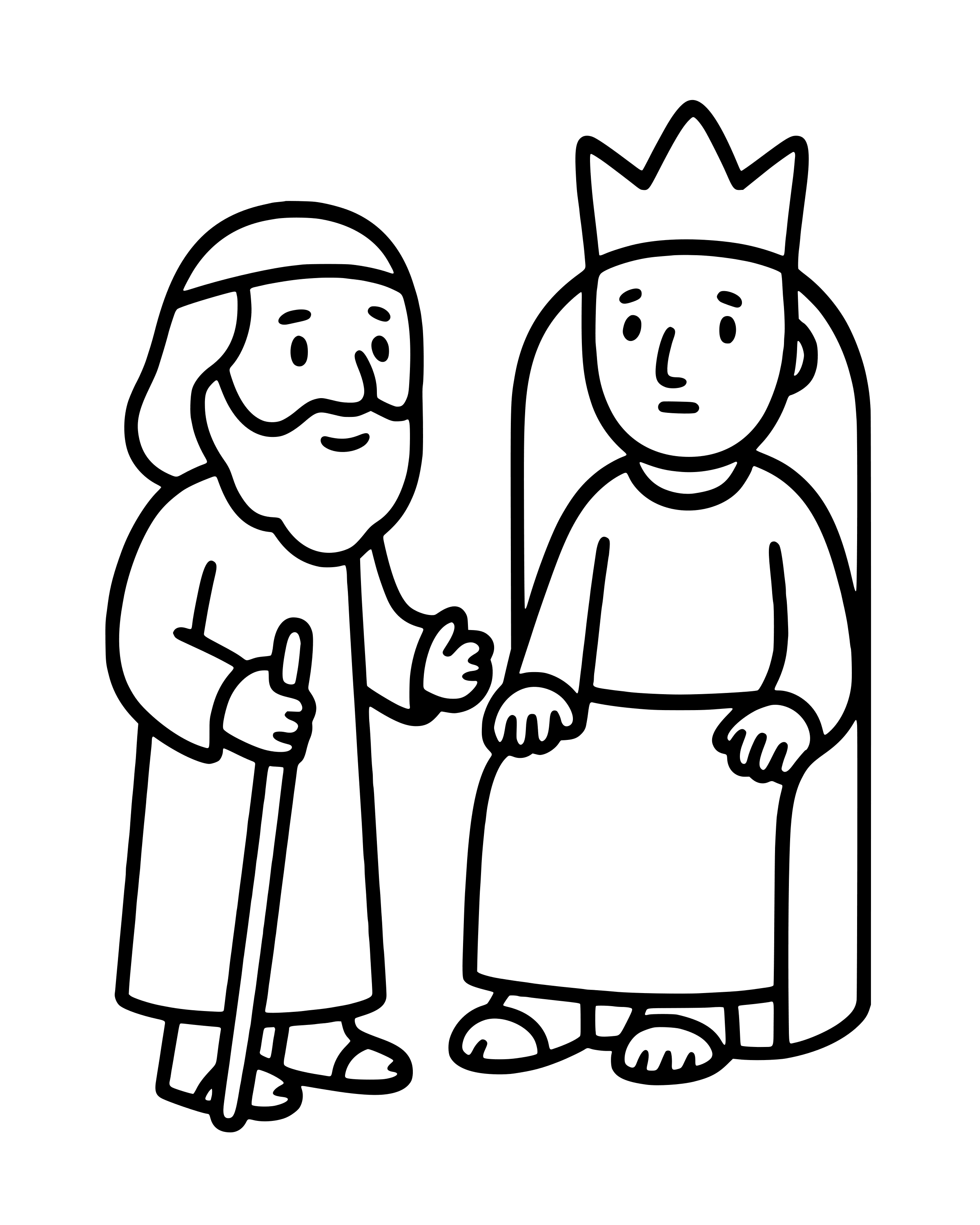 Easy Moses and Aaron See Pharaoh coloring page