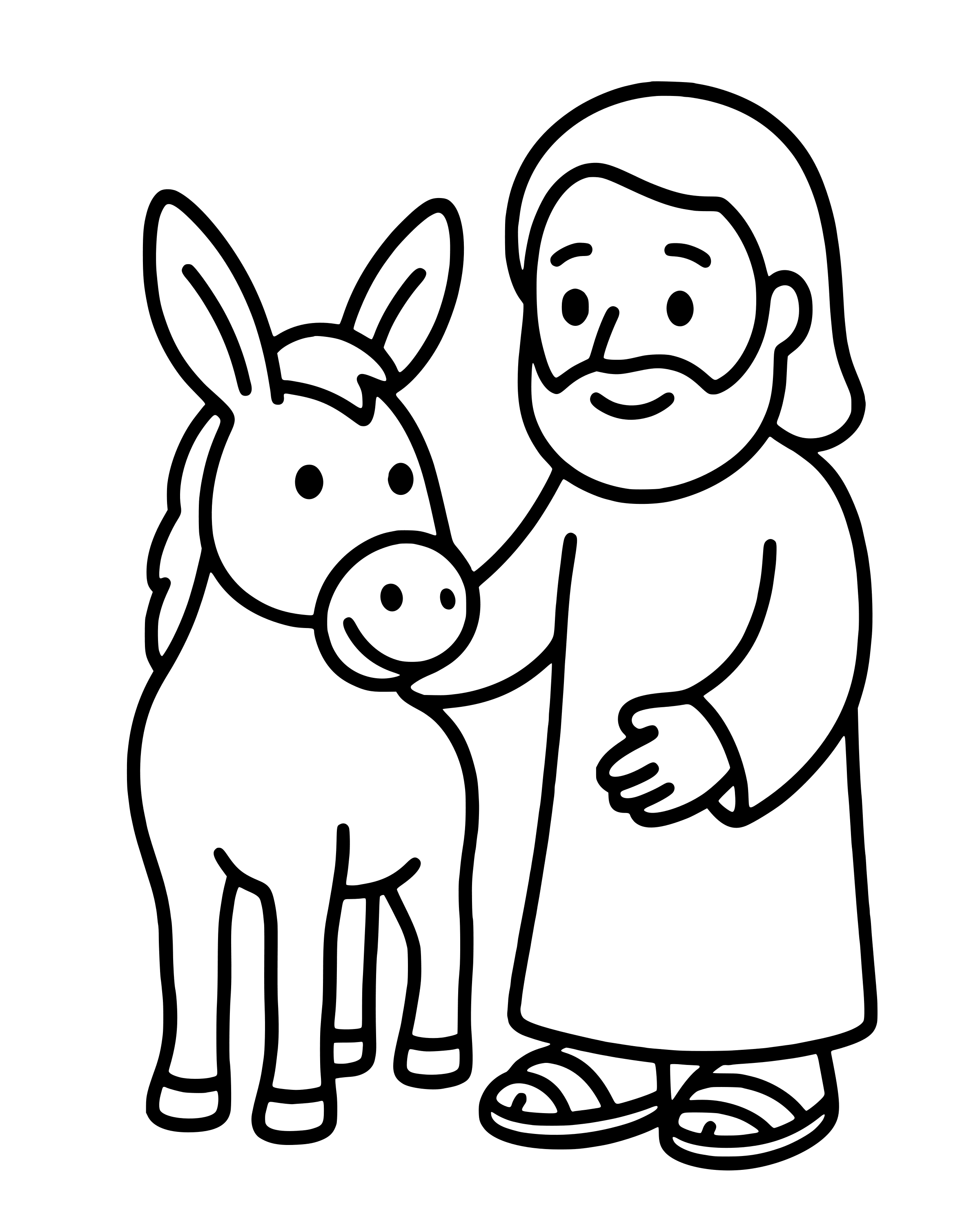 Easy Jesus Sends for a Donkey coloring page