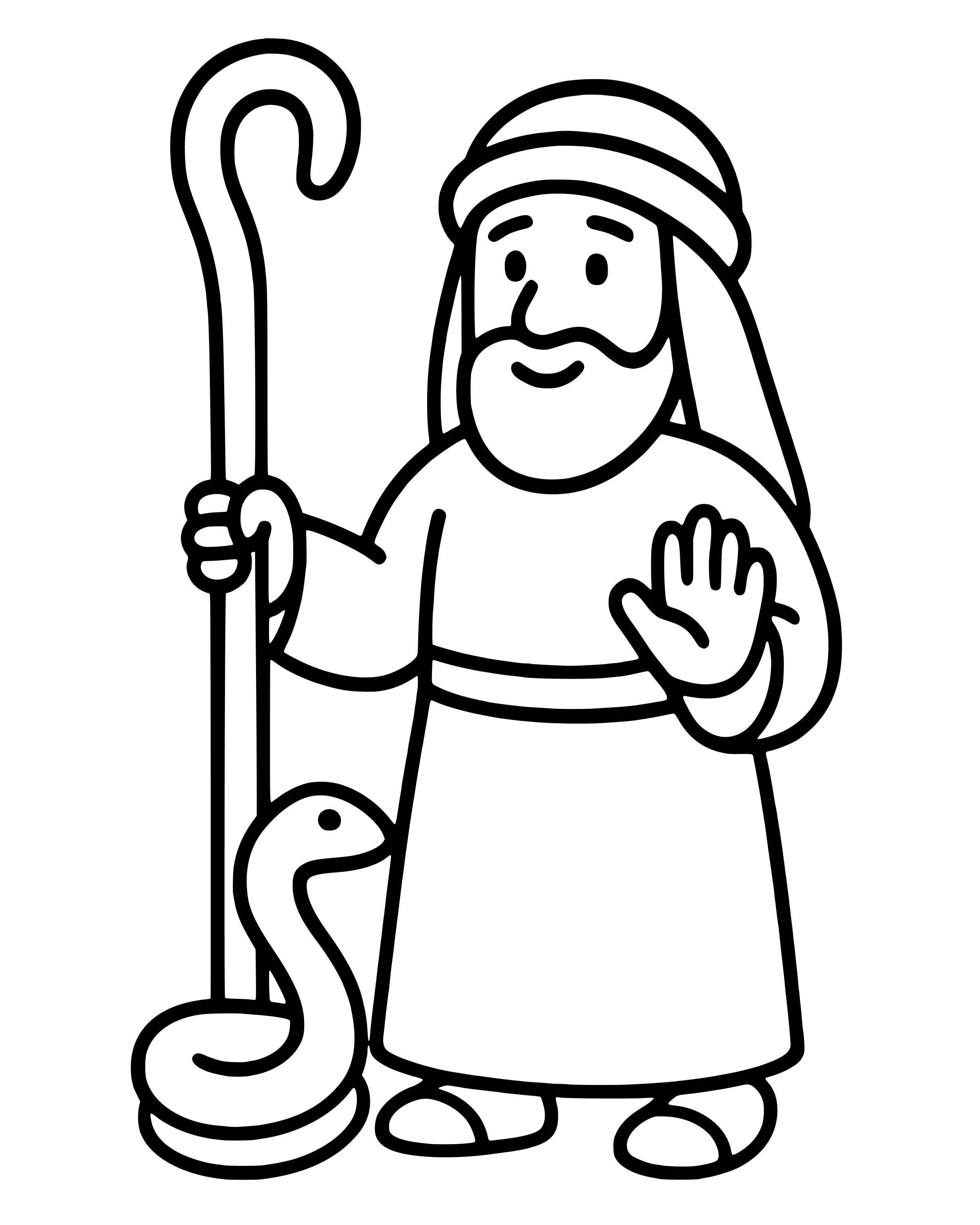 Easy God Sends Moses coloring page