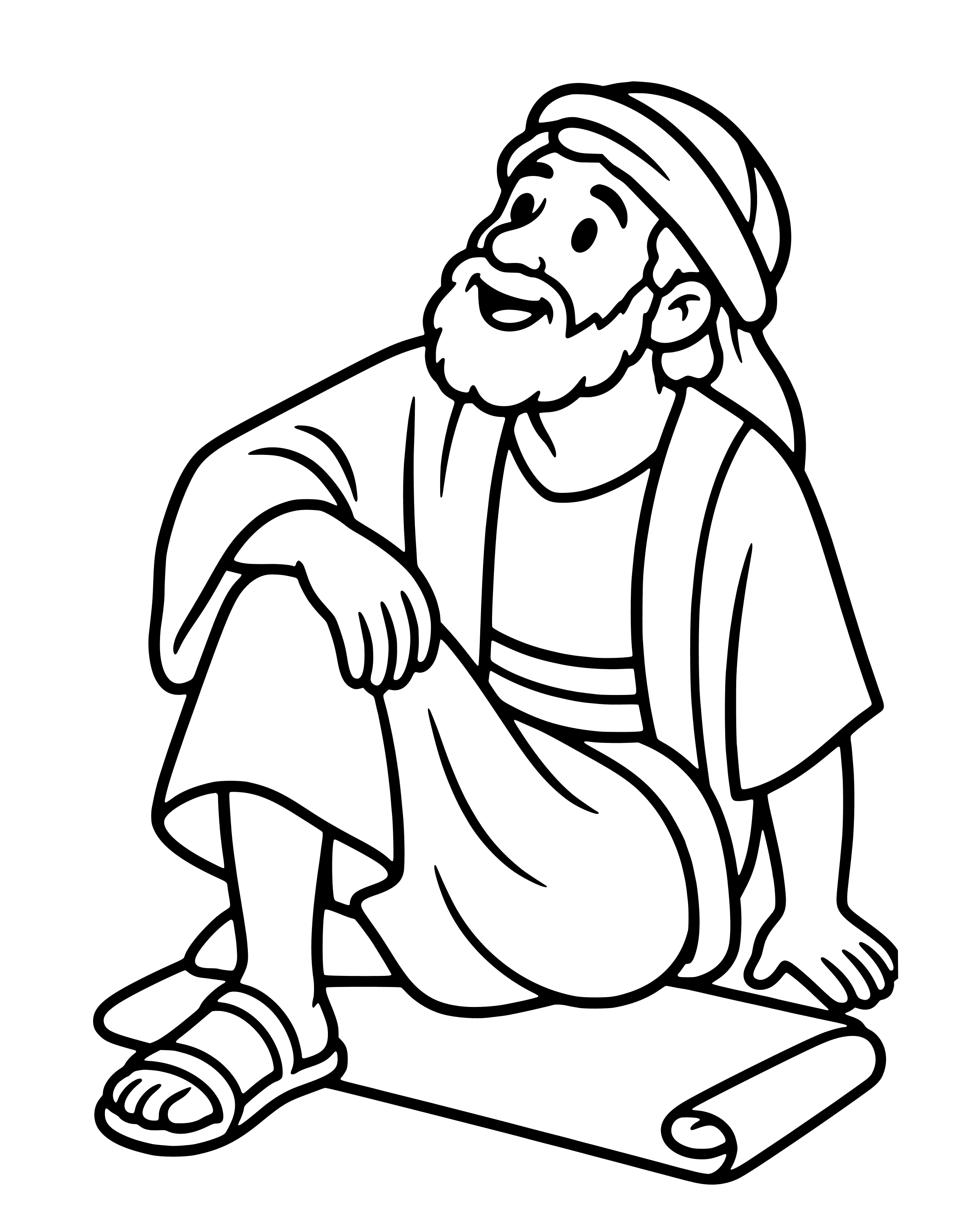 Easy The Man by the Pool coloring page