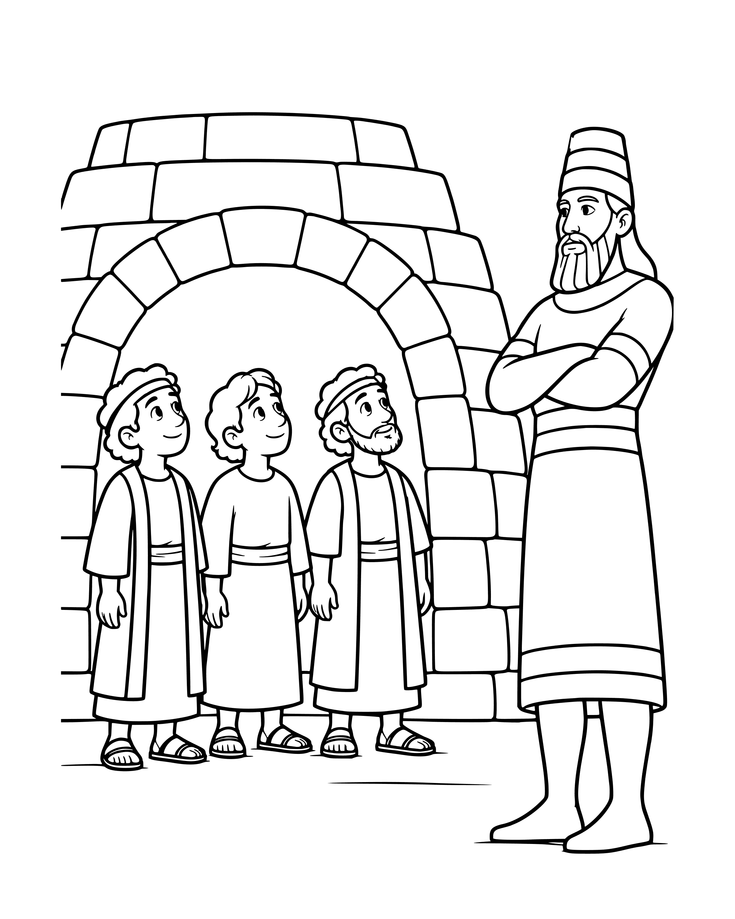 Simple Out of the Fiery Furnace coloring page