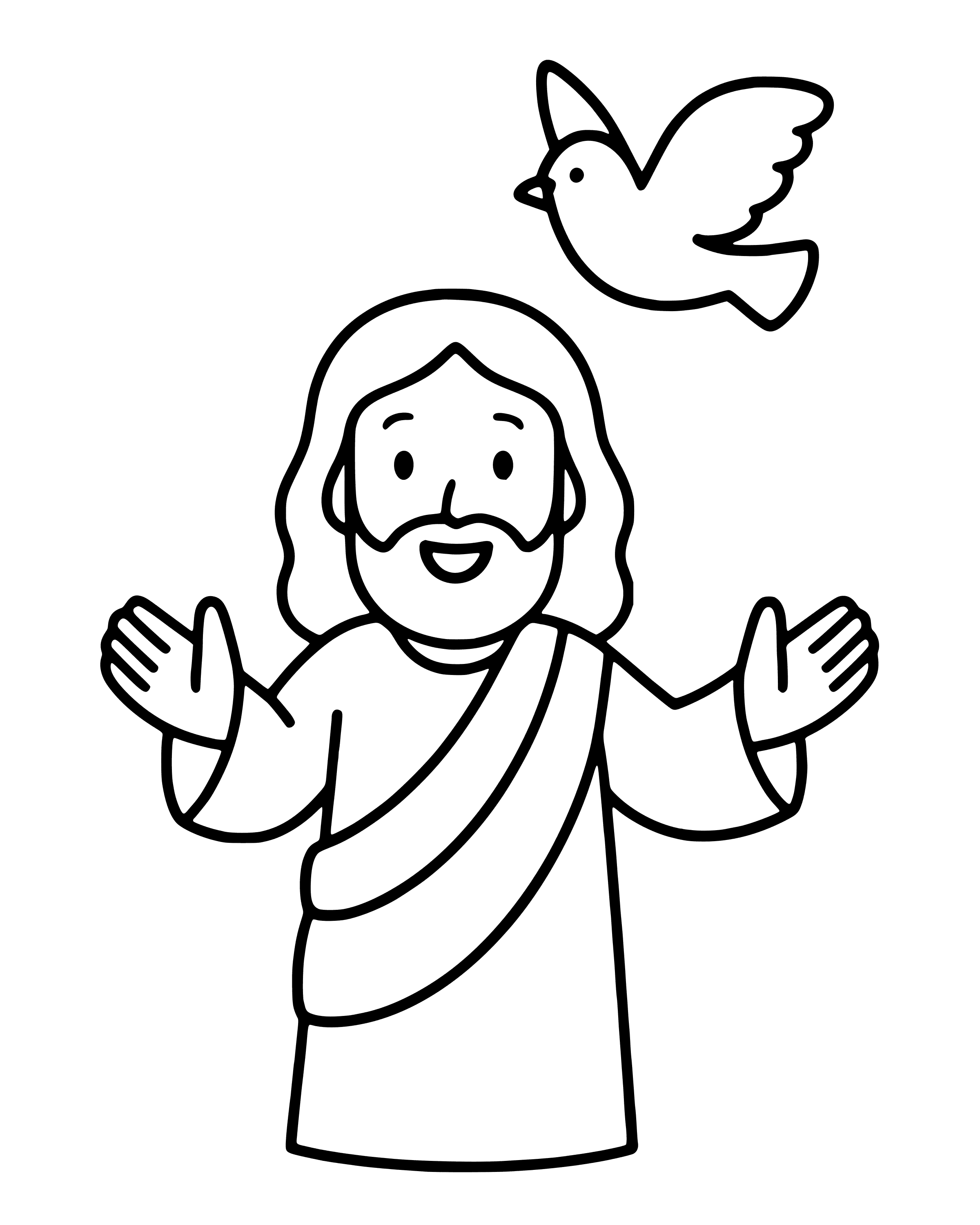 Easy Peace Be with You coloring page