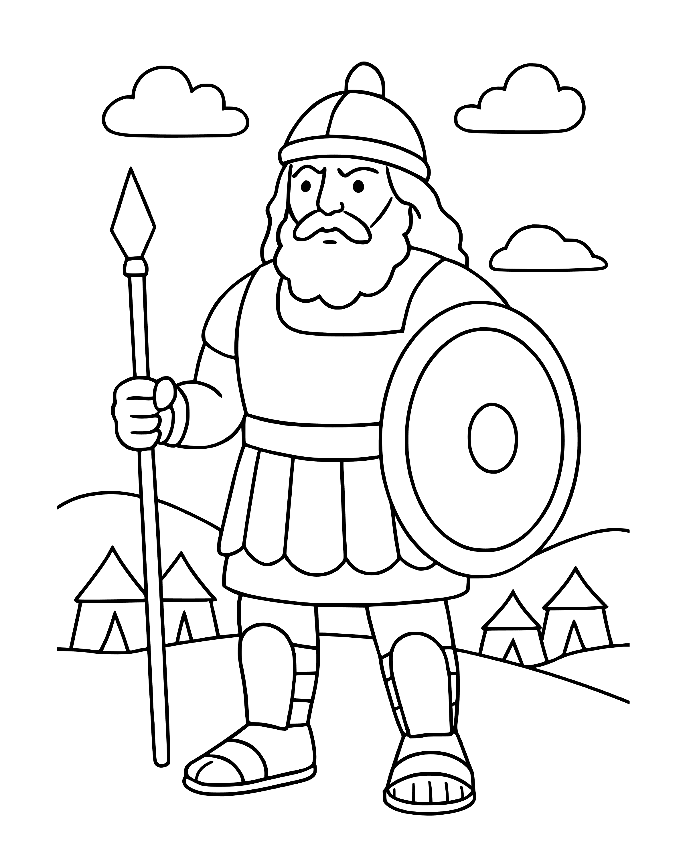 Simple Goliath the Giant coloring page