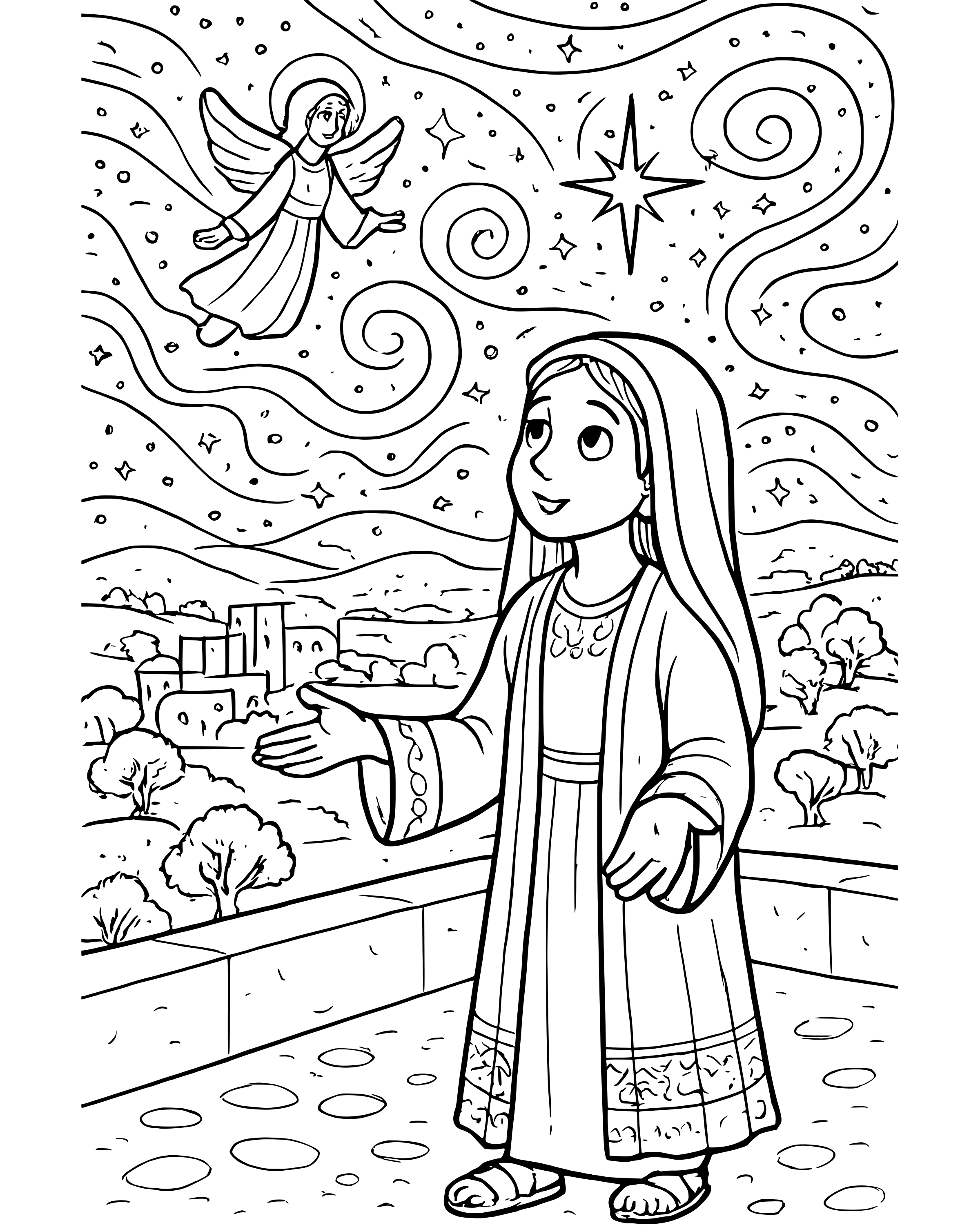 Detailed Nothing Is Impossible with God coloring page