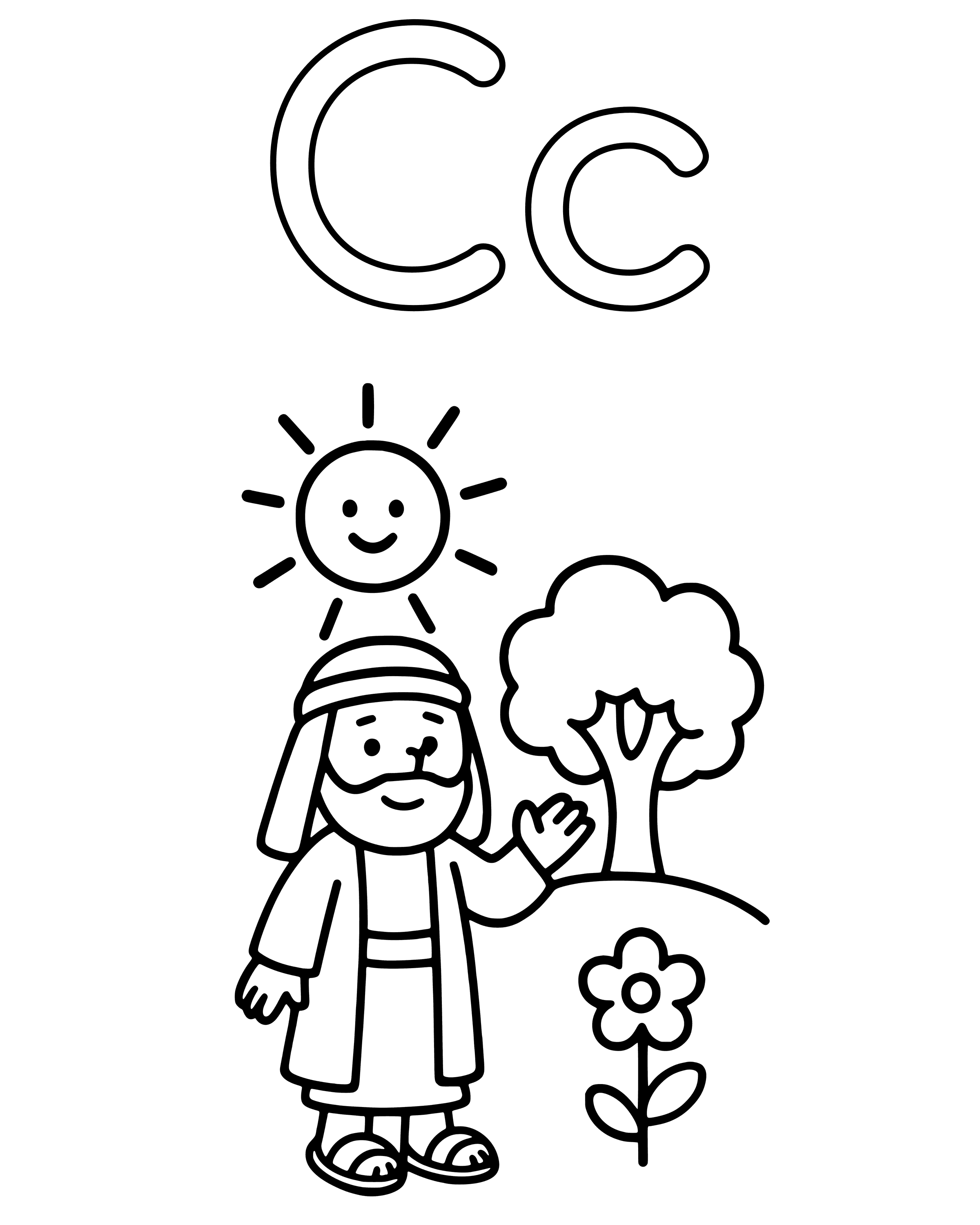 Easy C Is for Creation coloring page