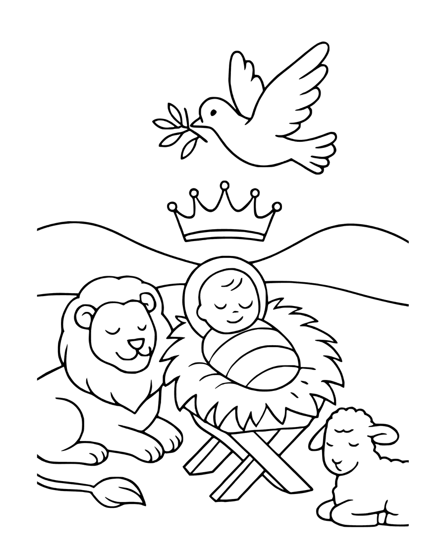 Simple The Prince of Peace coloring page