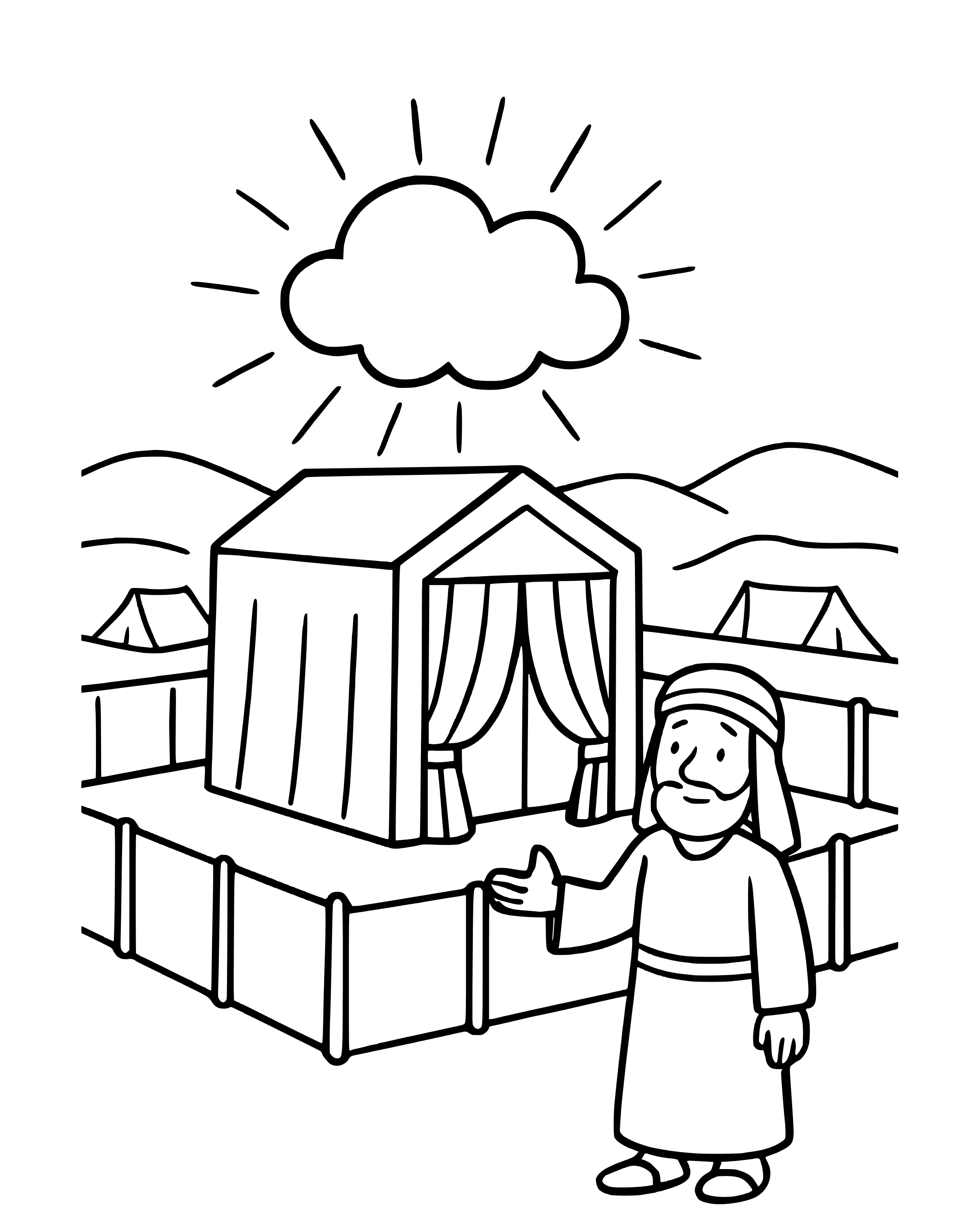 Simple The Tabernacle: God's Special Tent coloring page