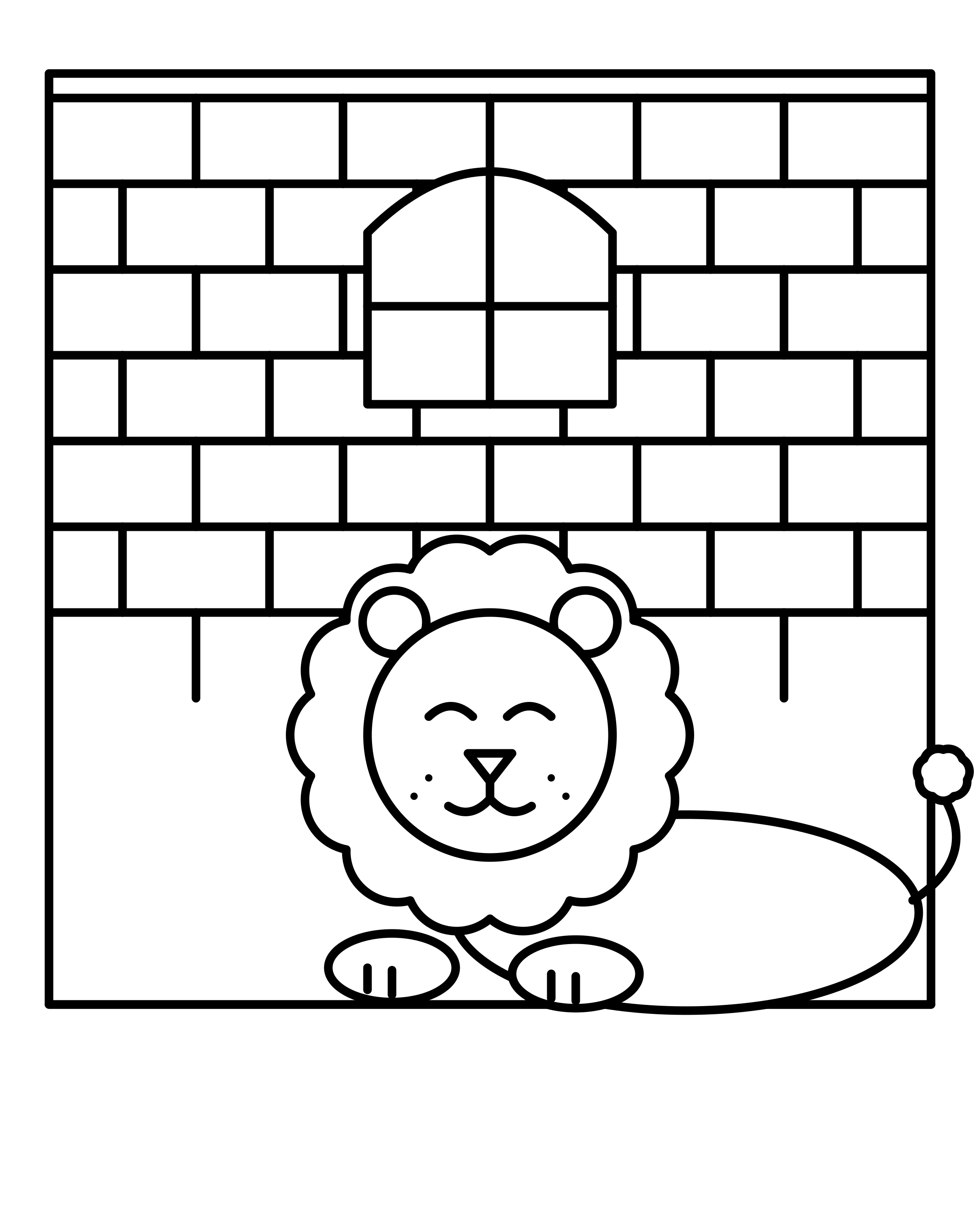 Easy Daniel in the Lions' Den coloring page