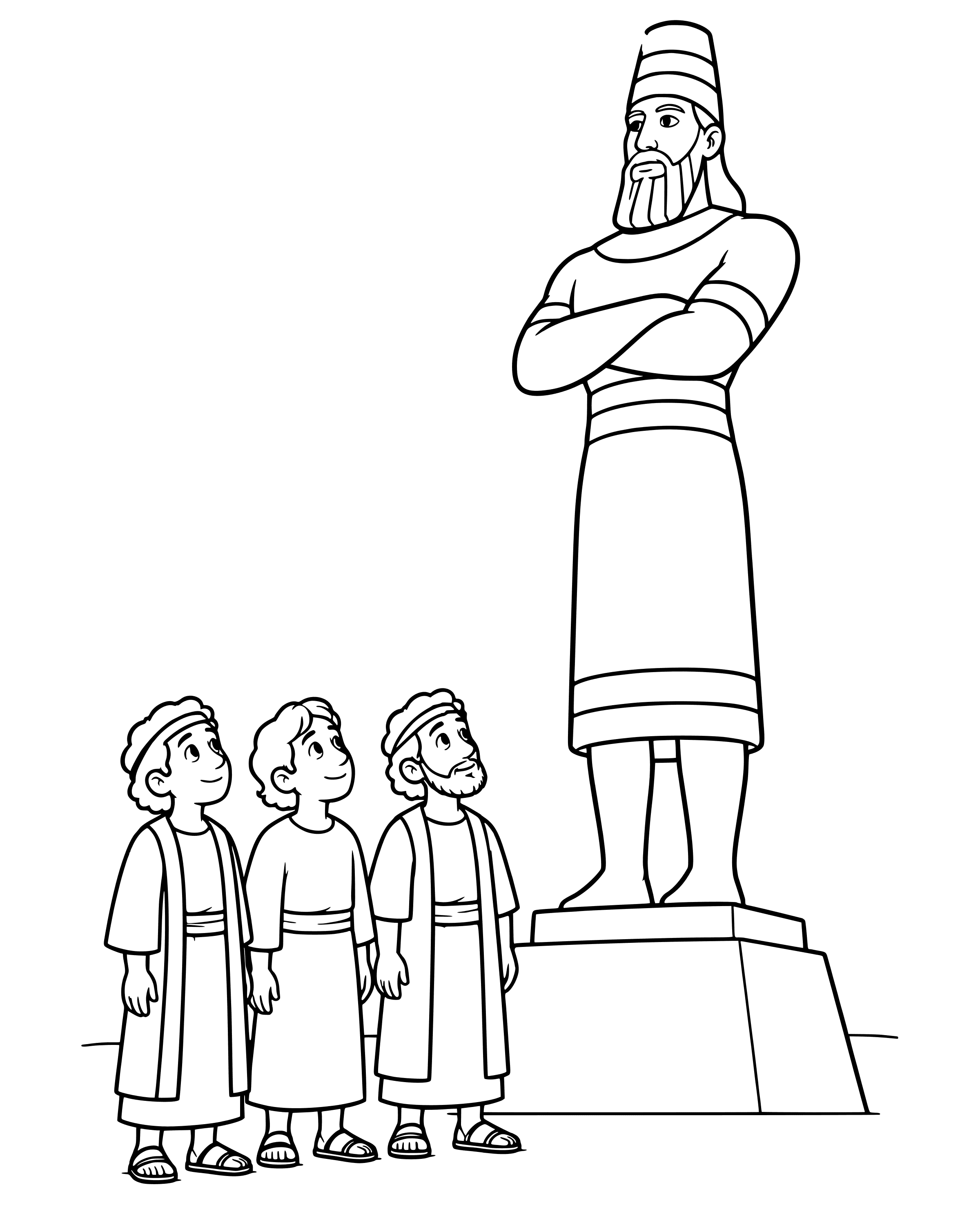 Simple The King's Golden Statue coloring page
