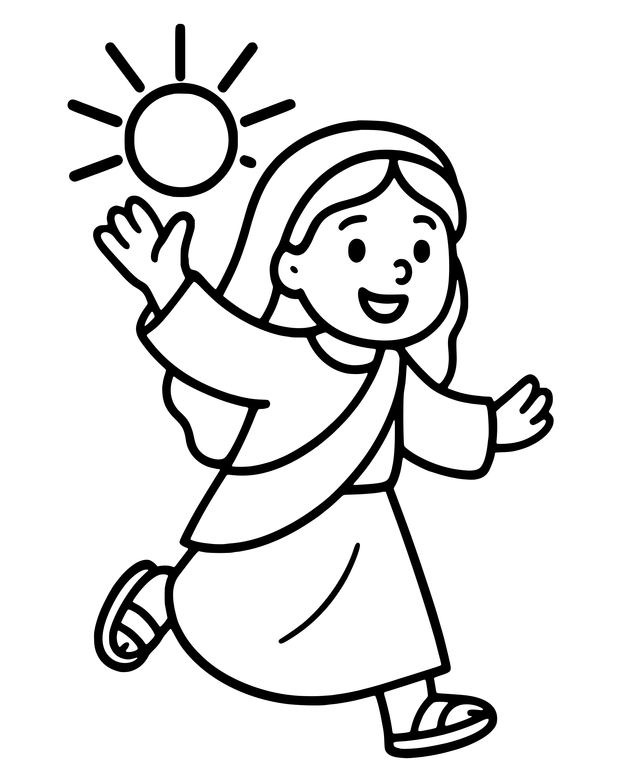 Easy The Women Run to Tell the Good News coloring page