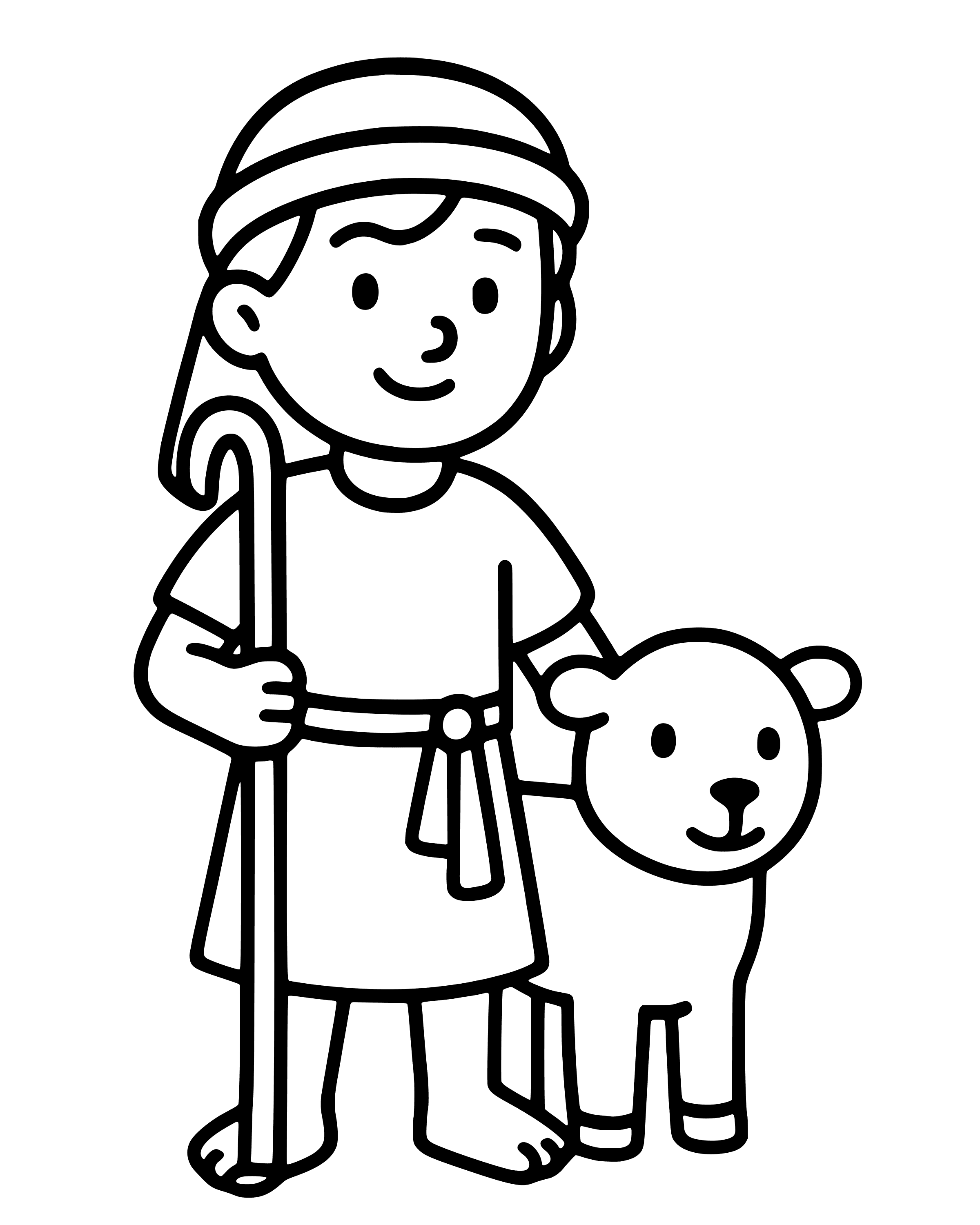 Easy David Protects His Sheep coloring page