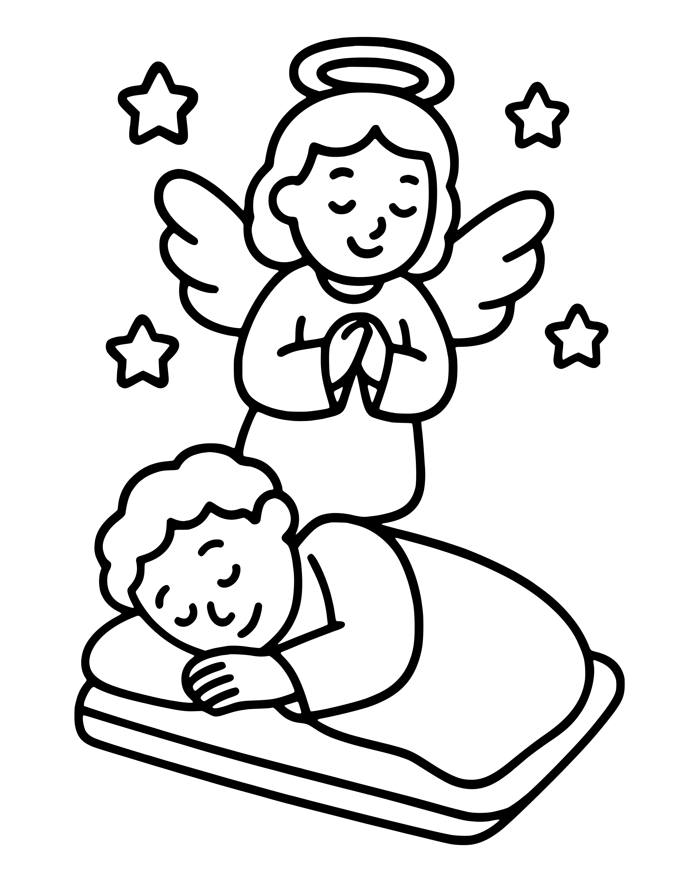 Easy An Angel Speaks to Joseph in a Dream coloring page