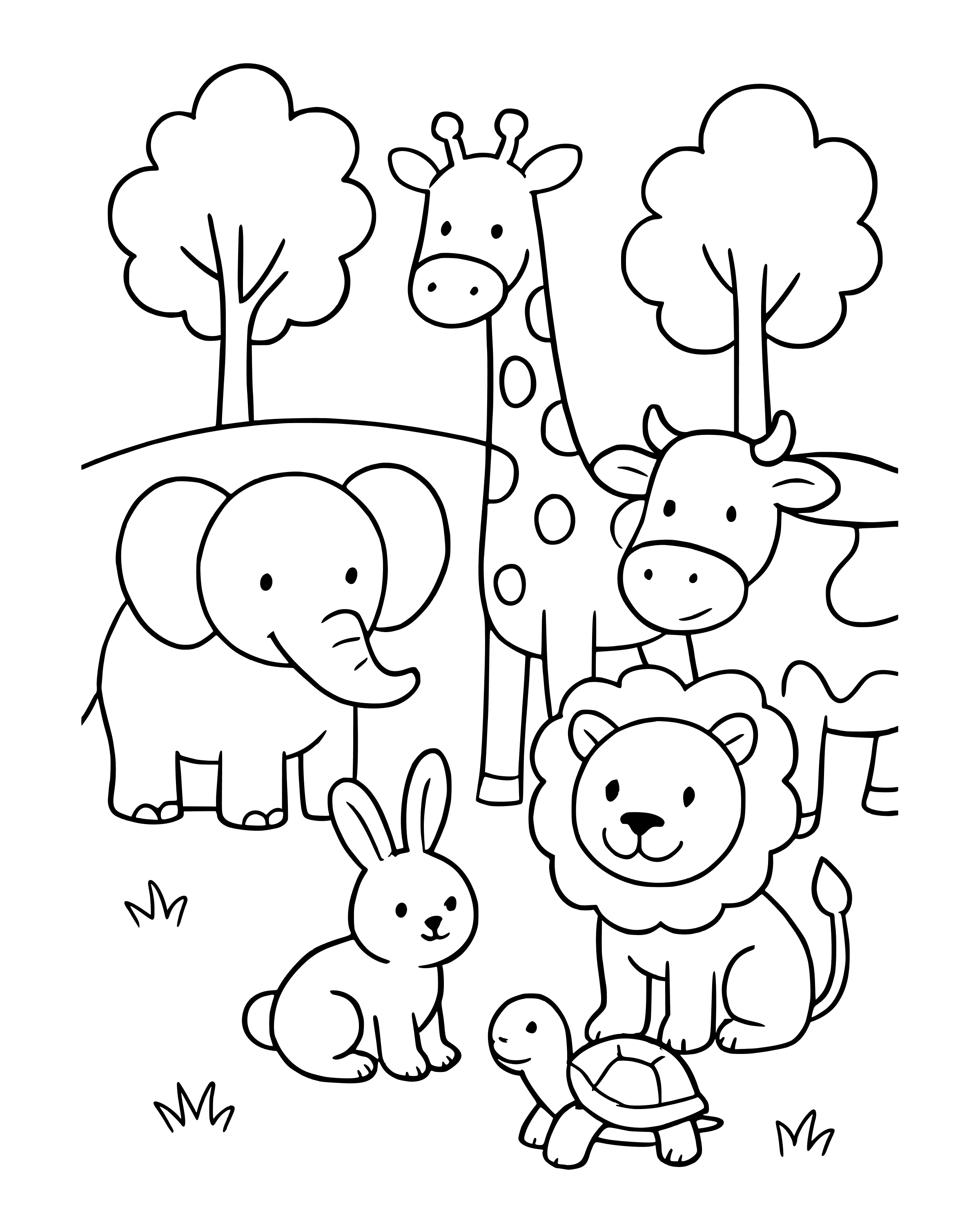 Simple Day 6: God Makes the Animals coloring page