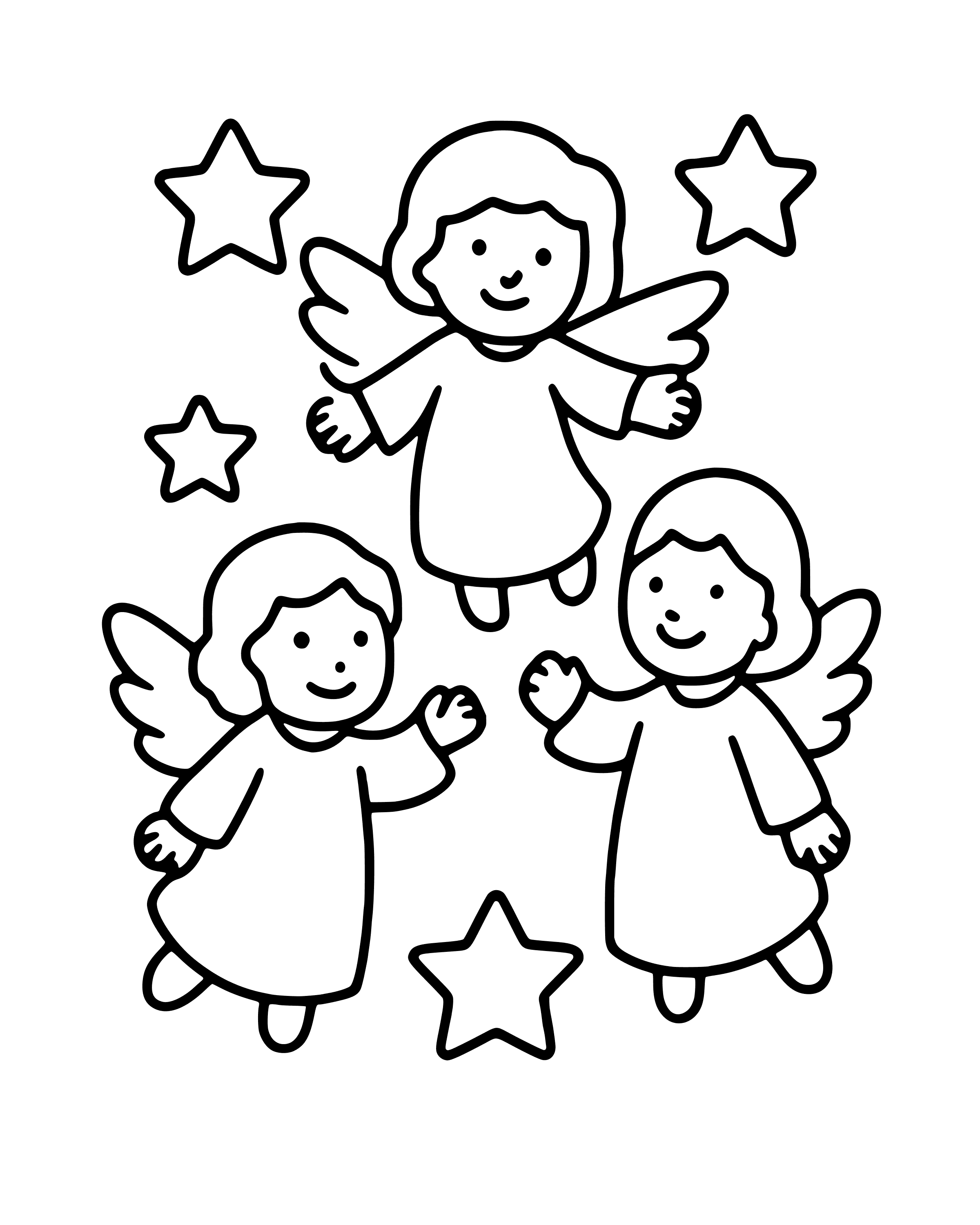 Easy Glory to God: The Angel Choir coloring page