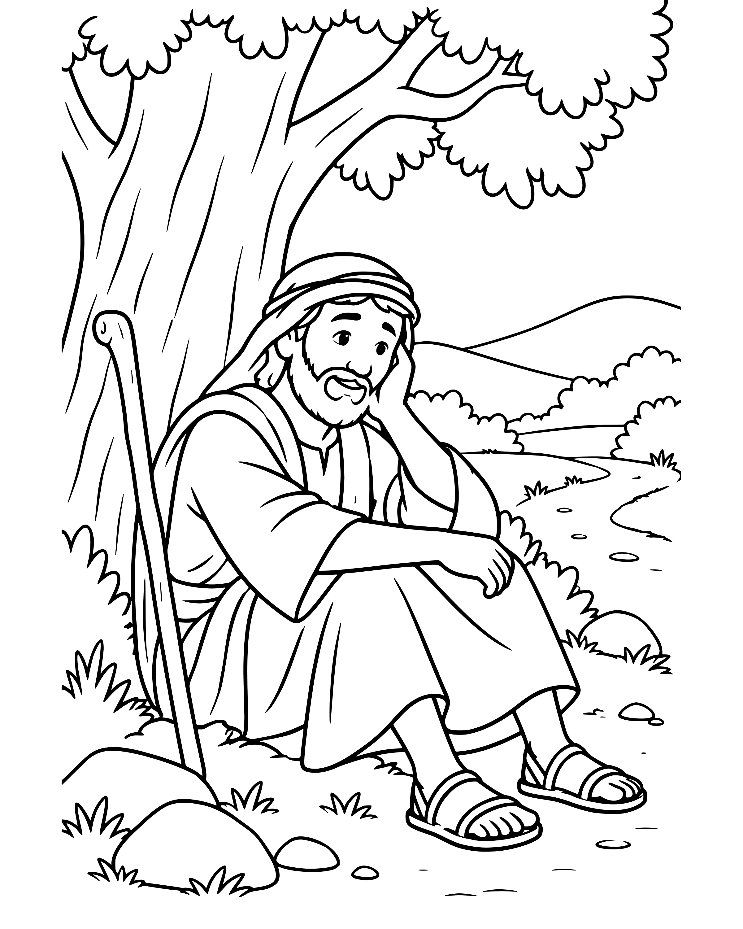 Simple The Hurt Traveler coloring page