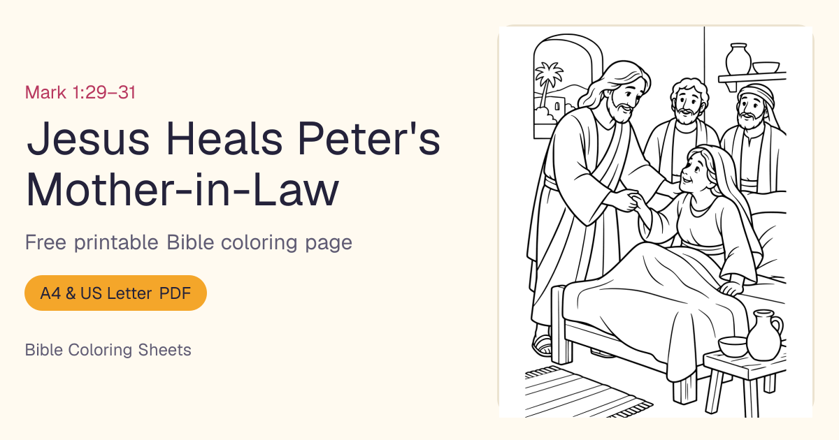Jesus Heals Coloring Pages: Free Printable | Bible Coloring Sheets