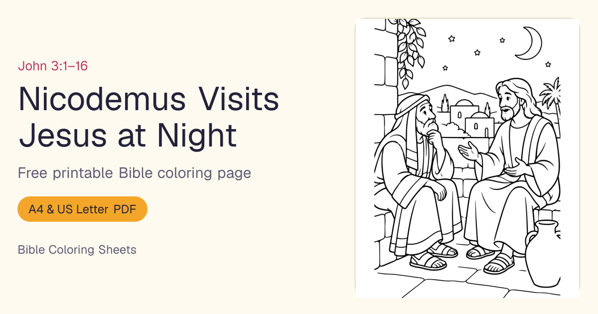 Jesus Meets People Coloring Pages: Free Printable | Bible Coloring Sheets