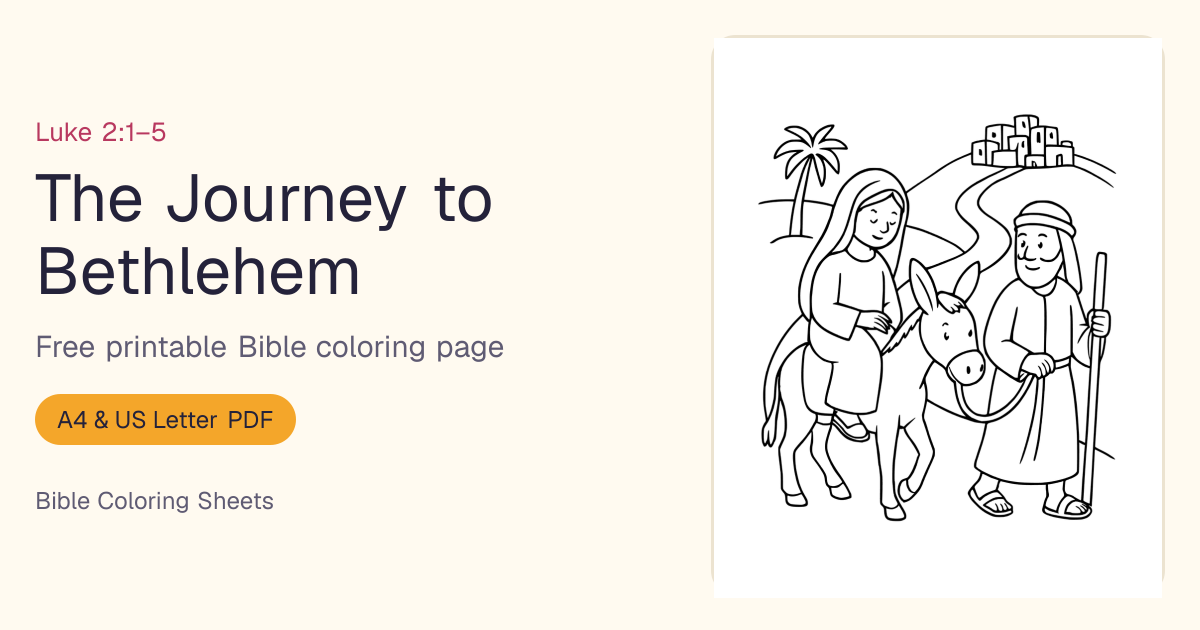 The Nativity Coloring Pages: Free Printable | Bible Coloring Sheets